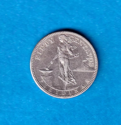 Filipinas 1908S 50 centavos (KM-171) .2411 ASW plata!!! [Casa de San Francisco] Foto 1 de 2