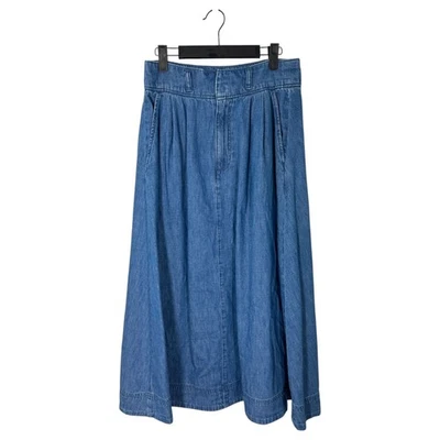 Lauren Ralph Lauren Vintage Denim Maxi Skirt Pockets A Line Size 4 - Image 1 of 4