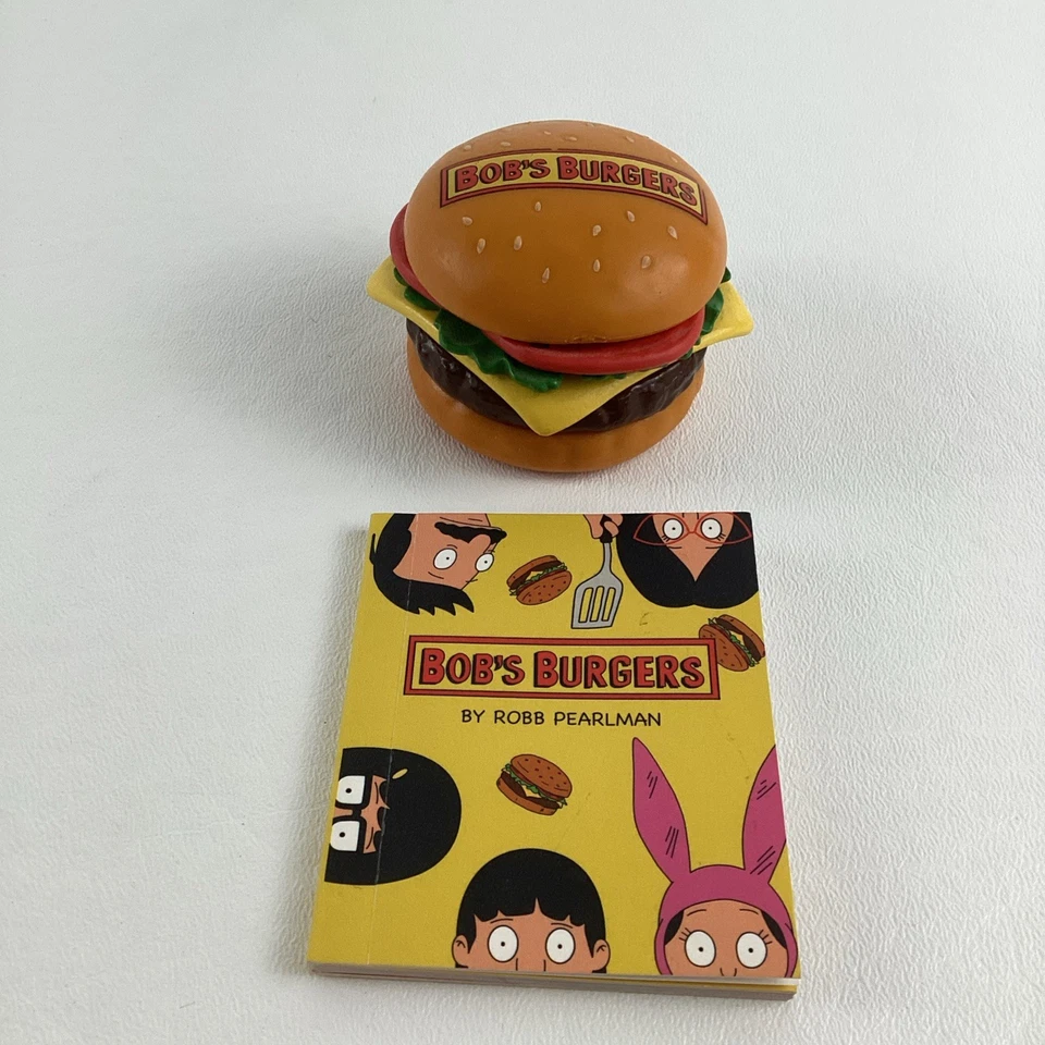 Bob's Burgers Talking Burger Button Tina Louise Bob Belcher Familia Mini Libro Juguete Foto 1 de 4