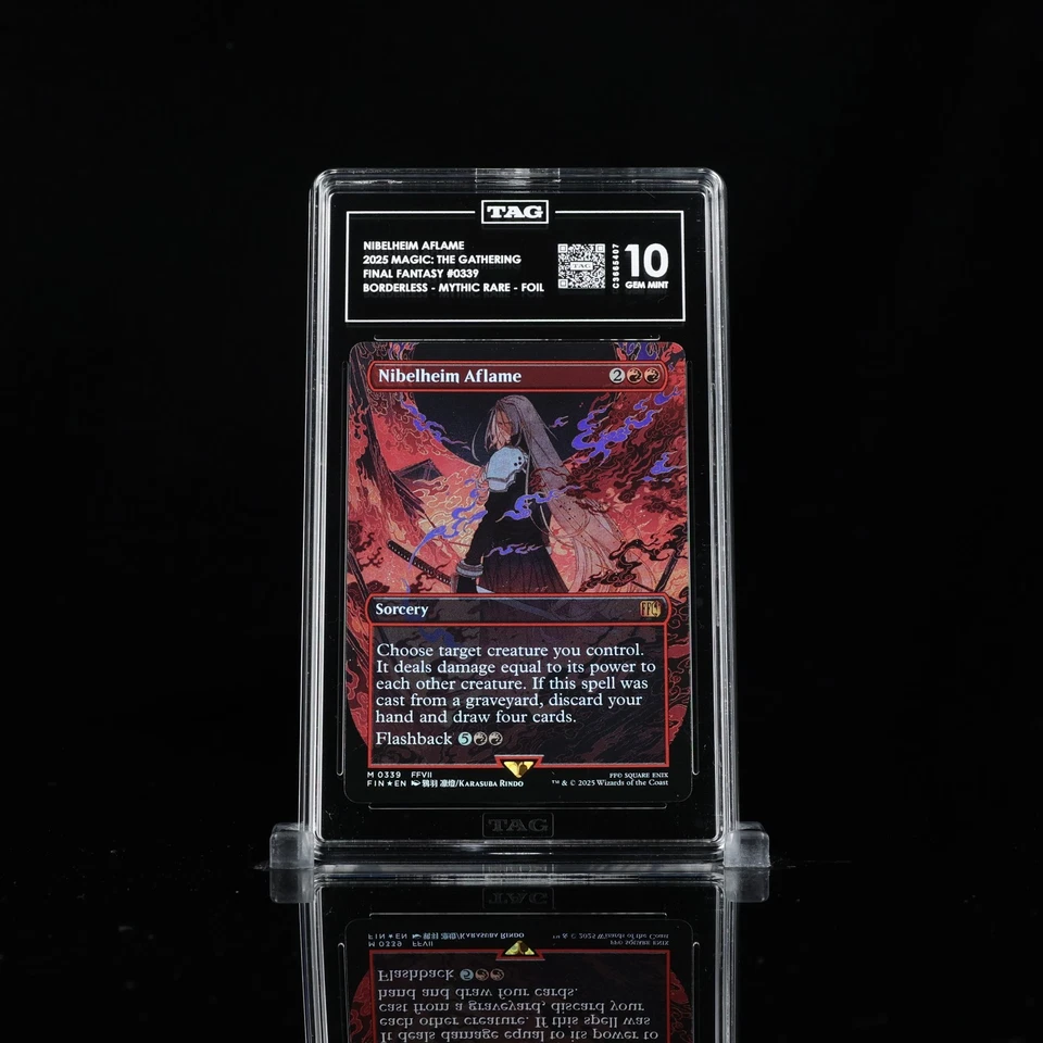 TAG 10 NIBELHEIM AFLAME MAGIC: THE GATHERING FINAL FANTASY #0339 BORDERLESS FOIL - Image 1 of 2