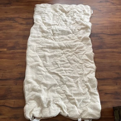 Винтажный 100% шерстяной наматрасник подушечка двойной натуральный флис комфорт жизни Германия - Изображение 1 из 4