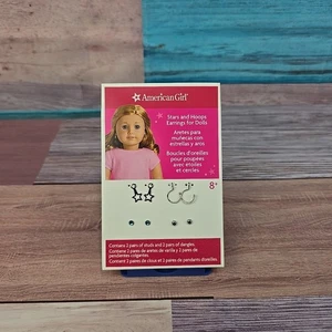NUEVO Muñeca American Girl ESTRELLAS Y AROS Pendientes para Muñecas Completos en Caja Nuevo en Paquete 2015 - Imagen 1 de 7