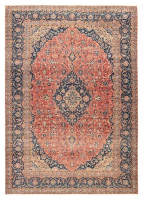 Alfombra oriental tradicional vintage anudada a mano alfombra de lana de 9'5" x 13'11" Foto 1 de 4