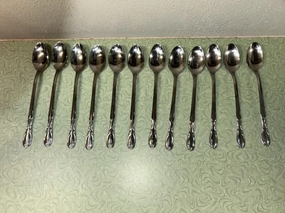 Superior CHAPEL HILL Talheres de Aço Inoxidável Colher de Chá Gelada EUA Lote de 12 - Imagem 1 de 4