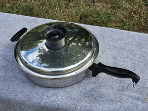 Sartén de colección Chef's Ware Townecraft 11" con tapa utensilios de cocina antiguos T304 SS * Ver fotos - Imagen 1 de 10