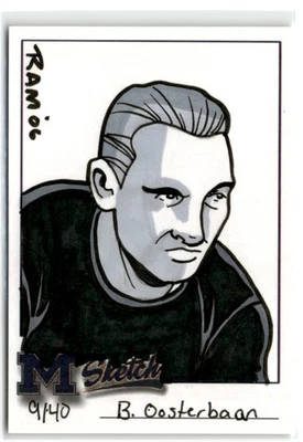 2002 TK LEGACY MICHIGAN WOLVERINES SKETCH BENNIE OOSTERBAAN /40 - Image 1 of 2