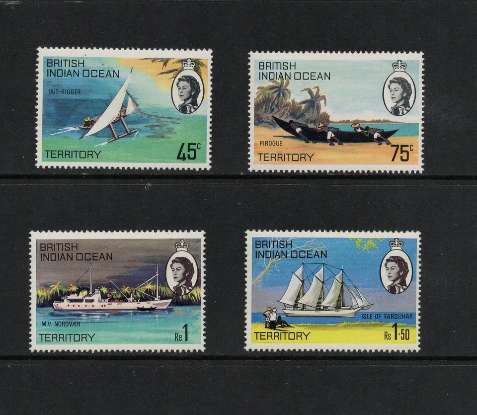 S8188 B.I.O.T.   Barcos 1969, canoas 4v.   MNH Foto 1 de 1