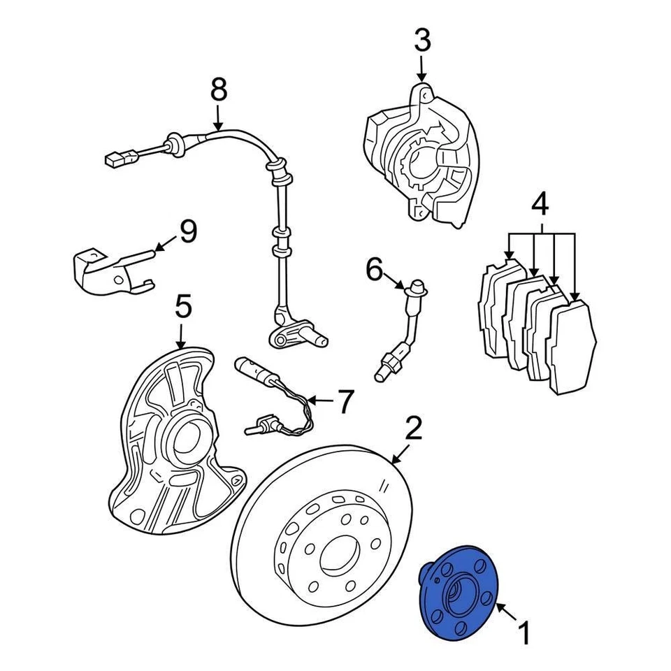 For Mercedes-Benz C350 2006-2007 Mercedes-Benz 2033370045 Front Wheel Hub Foto 1 de 1
