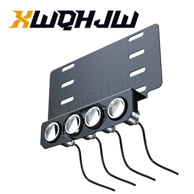 License Plate Mount Bracket & 4" LED Work Lights Combo Kit Wiring Foto 1 de 4