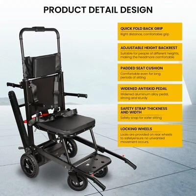 Motorized Climbing Wheelchair Stair Lifting Stair Lift Chair Climber, Max 450Lbs - Image 1 of 4