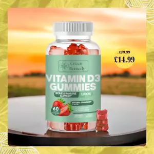 Vitamin D3 5,000IU Gummies | High Dosage | Bone & Immune Support | - 60 Gummies - Picture 1 of 3