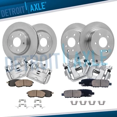 Front Rear Disc Rotors Calipers Brake Pads for 2007 2008 2009 2010 Nissan Altima - Image 1 of 4