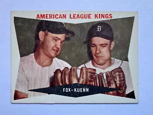 1960 Topps #429 HOFer Nellie Fox + Harvey Kuenn (¡Gran centrado, superficie!) - Imagen 1 de 2