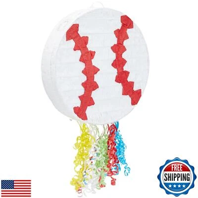 Бейсбольная пината на шнурке BLUE PANDA для мальчиков и девочек спортивная тематика рождение - Изображение 1 из 4