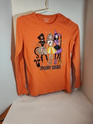 Childrens Place Girls Halloween T-Shirt Spooky Squad Long Sleeve Size XLarge - Image 1 of 4