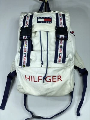 RARE Vintage Tommy Hilfiger International Backpack Racing USA Canada ￼ - Image 1 of 4
