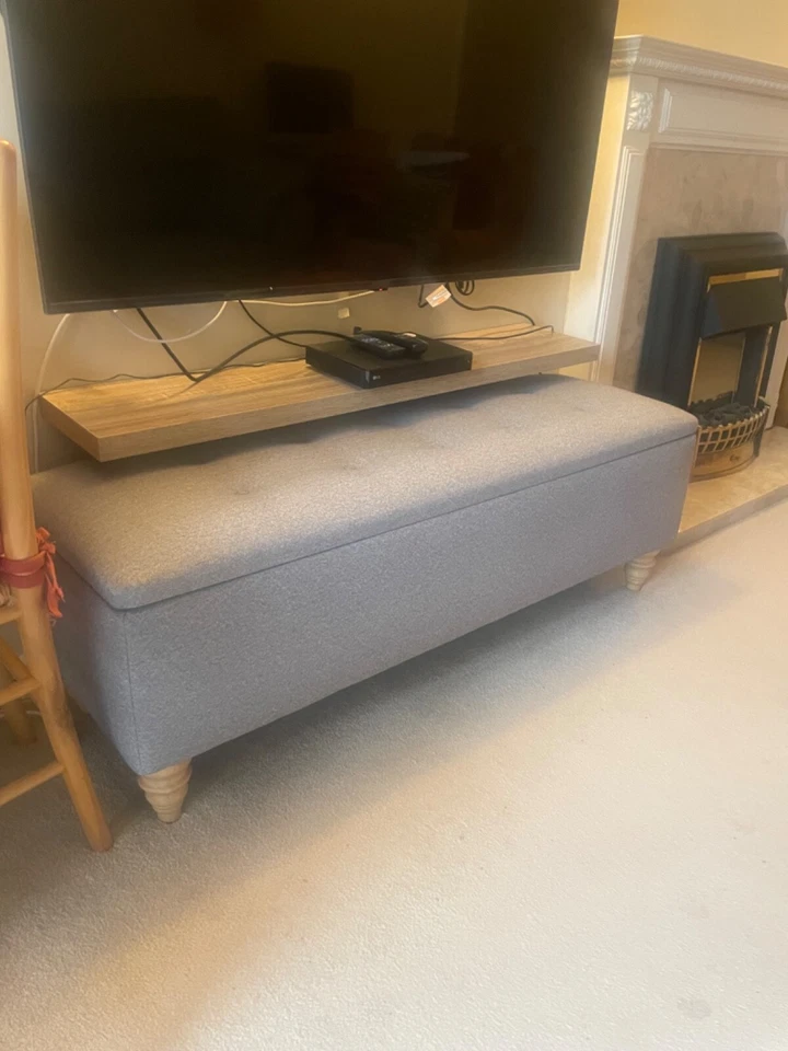 gray ottoman storage box - Image 1 of 1