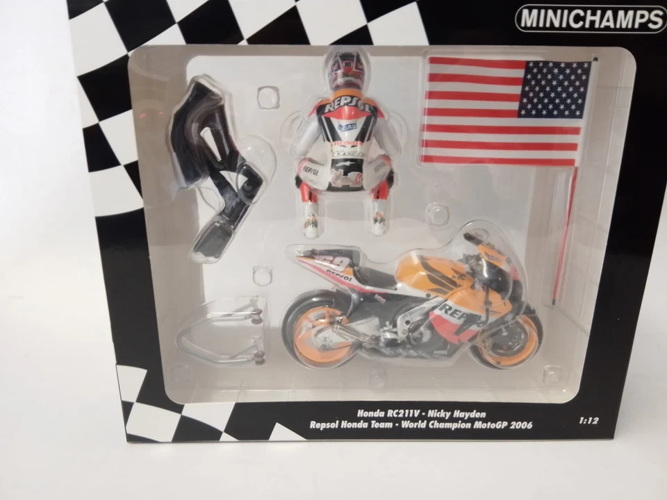 MINICHAMPS 122061169 HONDA - RC211V N 69 MOTOGP NICKY HAYDEN 2006 WORLD CHAMPION