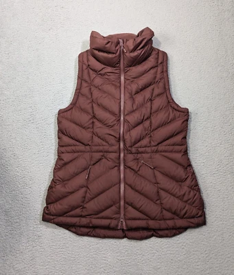 Chaleco de plumón Duluth Trading Co confiable en frío para mujer pequeño acolchado cremallera borgoña Foto 1 de 4