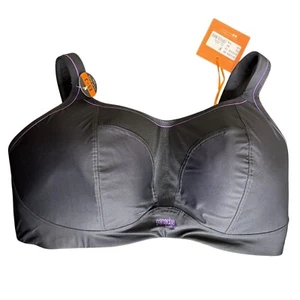 NWT Panache Black Non-Wire Full Support Sports Bra (Model 7341), Size 38F - Picture 1 of 4