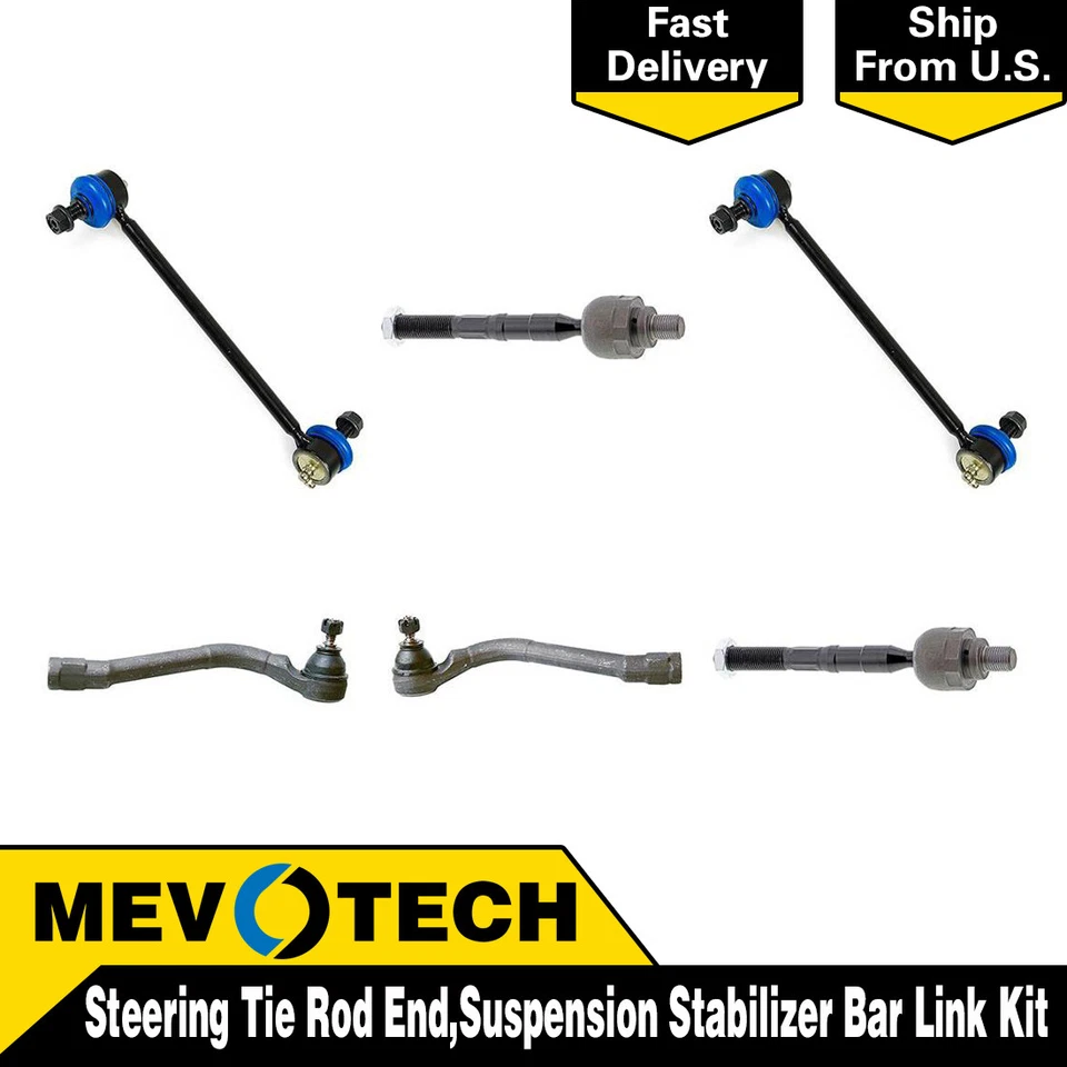 Barra estabilizadora Tierod con extremo de barra estabilizadora delantera Mevotech 6 piezas para Hyundai Tucson 2010-13 Foto 1 de 4