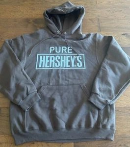 Mens Vintage  Hoodie Size Medium Long Hershey’s Chocolate  Logo Pullover - Picture 1 of 6