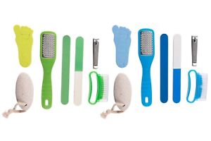 Pedicure Kit 8 pieces Foot File Nail File Pumice Stone Clippers Nail Brush