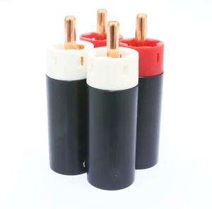 4 conectores de enchufes RCA de cobre telurio Star Line (no copia) - Imagen 1 de 11