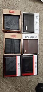 NEW MEN WALLET LEATHER (GUESS, CALVIN KLEIN, LEVIS) 12 EACH OR DISCOUNT FOR MORE