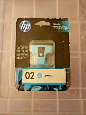 HP 02 Light Cyan Inkjet Print Cartridge (5.5ml) Exp. Jun 2013 Ships 24 hours! - Image 1 of 3