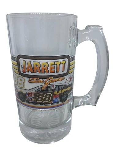 Dale Jarrett Number 88 Nascar Collector 12oz Glass Stein Mug Cover