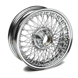 Rueda de alambre cromado XW480 Austin Healey 5,5x15" 72 radios MWS Triumph TR6 - Imagen 1 de 5