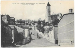 AUCH 32 Monumentale Treppe 372 Stufen Postkarte animiert geschrieben an Herrn Vauvour 1915 - Bild 1 von 2