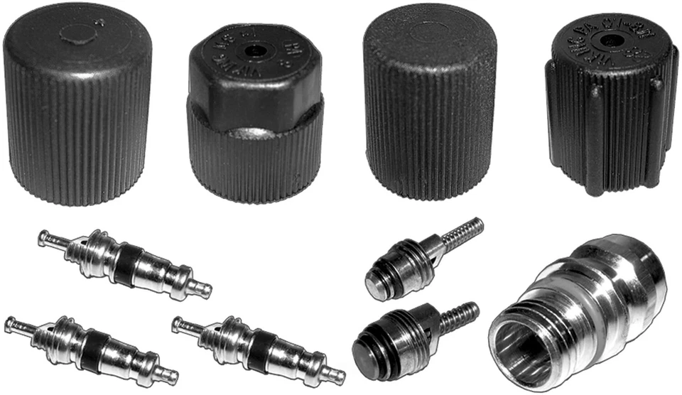 AC A/C System Cap & Valve Cores Santech Rapid Seal Kit Air Conditioning Service - Image 1 of 1