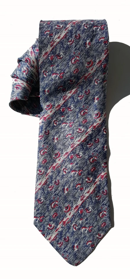 Enrico Guccini NUEVO Azul Gris Rayas Geométricas Hombre Corbata Cuello Seda $55 A3773 Foto 1 de 1