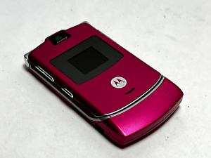 Original Motorola RAZR V3 Flip T-Mobile Mobile Phone Pink UNTESTED
