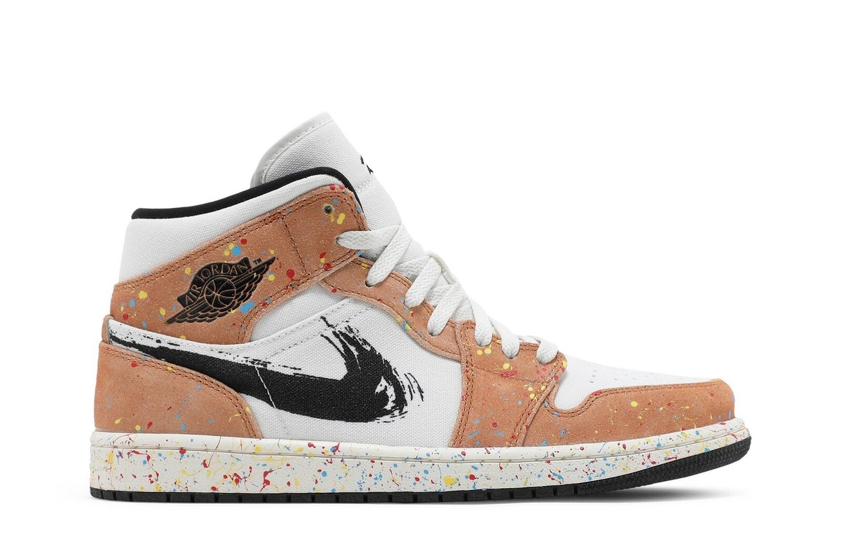 【希少】NIKEナイキAIR JORDAN 1 MID ブラッシュストローク Jordan 1 SE Mid Brushstroke Paint Splatter for Sale