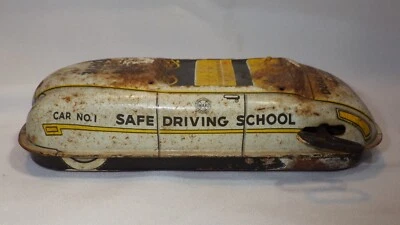 COCHE DE CUERDA VINTAGE MARX Nº 1 COCHE DE ENTRENAMIENTO PARA APRENDER A CONDUCIR ESCUELA DE CONDUCCIÓN SEGURA  Foto 1 de 4