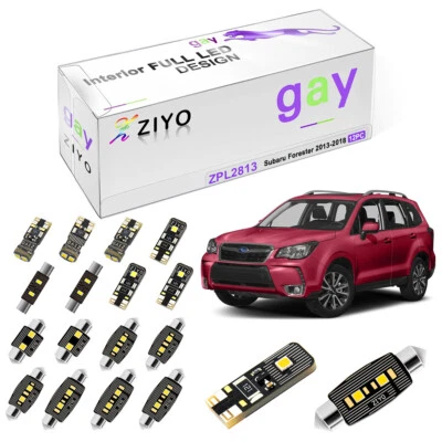 Kit de 12 luces LED interiores blancas de lujo para Subaru Forester equipamiento 2013-2018 Foto 1 de 4