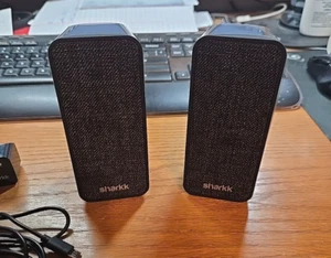 Sharrk TWINS SP-BT142-BLK Portable Wireless Speaker Surround NEW 2pc Bluetooth - Picture 1 of 11