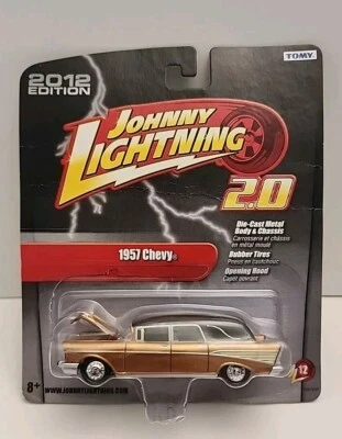 Chevy Wagon Johnny Lightning 2.0 1957 2012 fúnebre bronce/cobre metálico 1:64 Foto 1 de 4