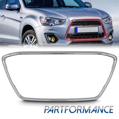 For 2013-2015 Outlander Sport ASX RVR Front Bumper Chrome Grille Molding Trim Foto 1 de 4