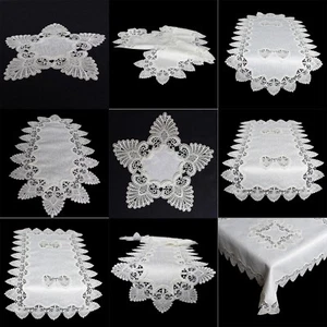 Tischläufer Mitteldecke Tischdecken Spitze Weiß verschiedene Größen W - Bild 1 von 40