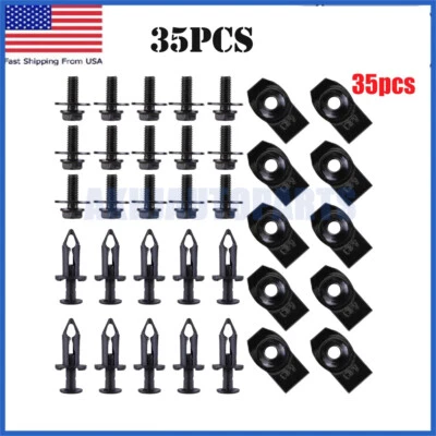 Parafusos de carroceria e clipes de porca em U para Chrysler motor M6 sob a tampa protetor contra respingos - Imagem 1 de 4