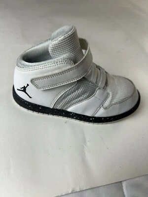 Nike Air Jordan 1 Flight 4 GT Shoes Toddler Size 10C White Gray 828244-100 - Image 1 of 4