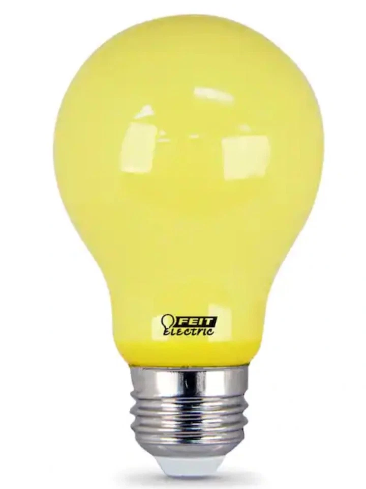 Feit 60W Equivalent A19 5Watt Medium E26 Base Non-Dimmable Yellow Bug Light Bulb - Image 1 of 1