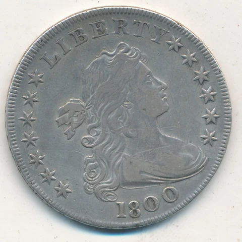 1800 DRAPED BUST SILVER DOLLAR-VERY NICE CIRCULATED DOLLAR-SCARCE! SHIPS FREE! Cover
