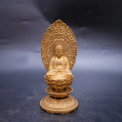 0425f Budismo Japonés Shaka Nyorai Figura Estatua Shakyamuni Foto 1 de 4