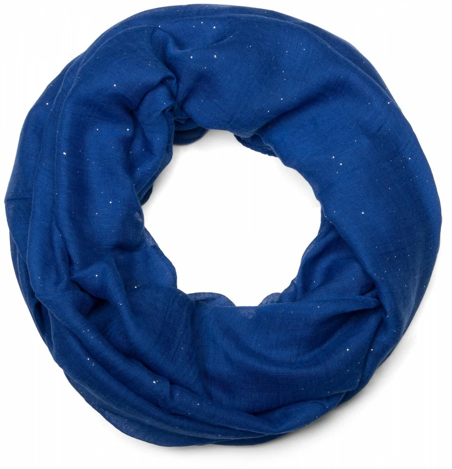 edler glitzernder Loop Schlauchschal, Unifarben, Glitzerschal weich, Damen Tuch - Bild 1 von 1
