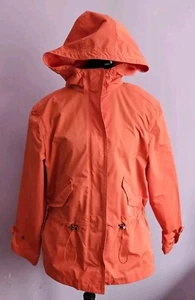 Coach Hot Orange Anorak Women's Jacket Windbreaker Size Large - Picture 1 of 9